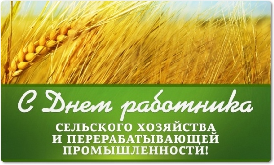 Поздравление Главы Половинского округа с Днем сельского хозяйства.